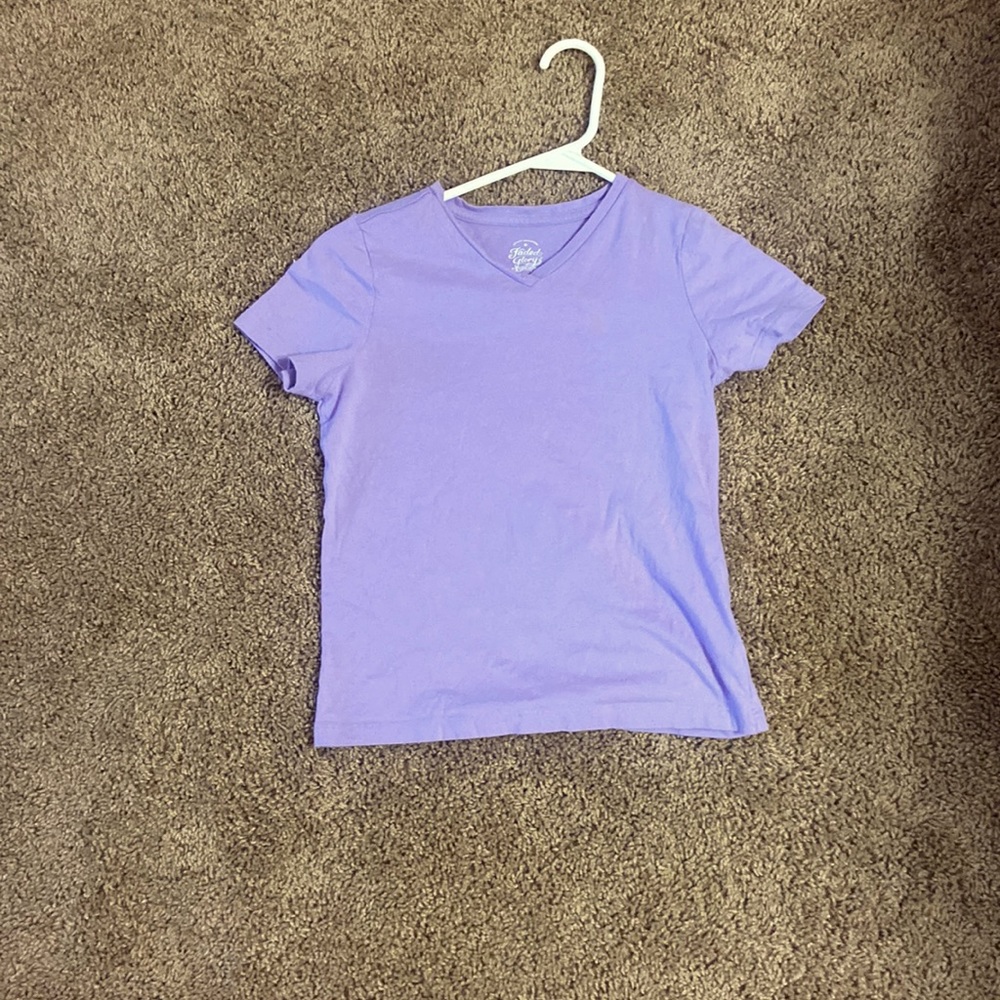 Purple V neck Tee